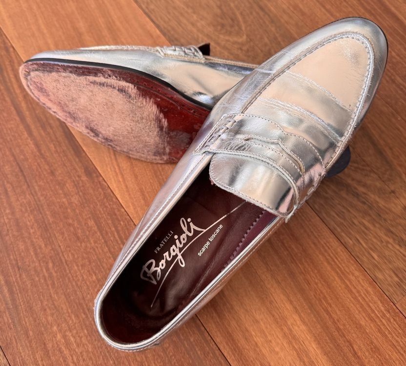 Scarpe da donna: Silberner Loafer von Fratelli Borgioli – Usato da Meilen venduto da ssp2023 2