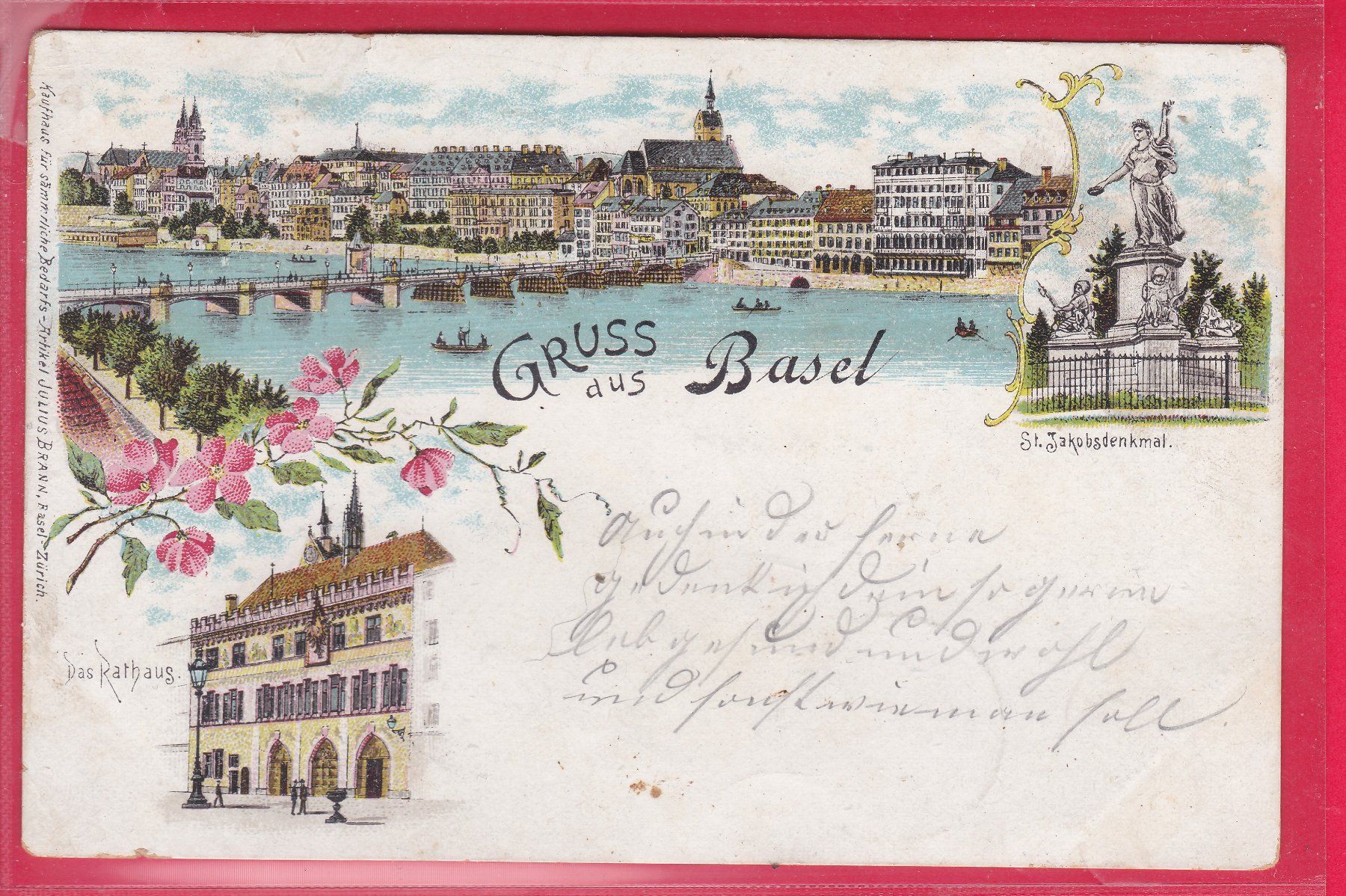 Cartoline postali: GRUSS AUS BASEL, 10.9.1900 – Usato da Oberrieden venduto da Gebirgsstelze