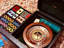 Renzo Romagnoli Luxus Croco Casinò & Roulette Set AB 1.-
