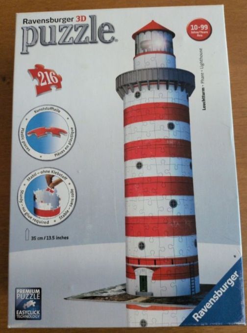 Puzzle: Ravensburger 3D Leuchtturm Puzzle 216 Teile – Usato da Zürich venduto da Lalelu011