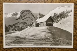 Kapelle Stoos, Winter, Stempel Alpstubli Balmberg 1935