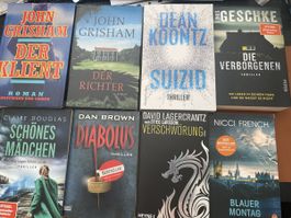 8 Thriller, davon 2 Bücher gebunden- Buchpaket 4