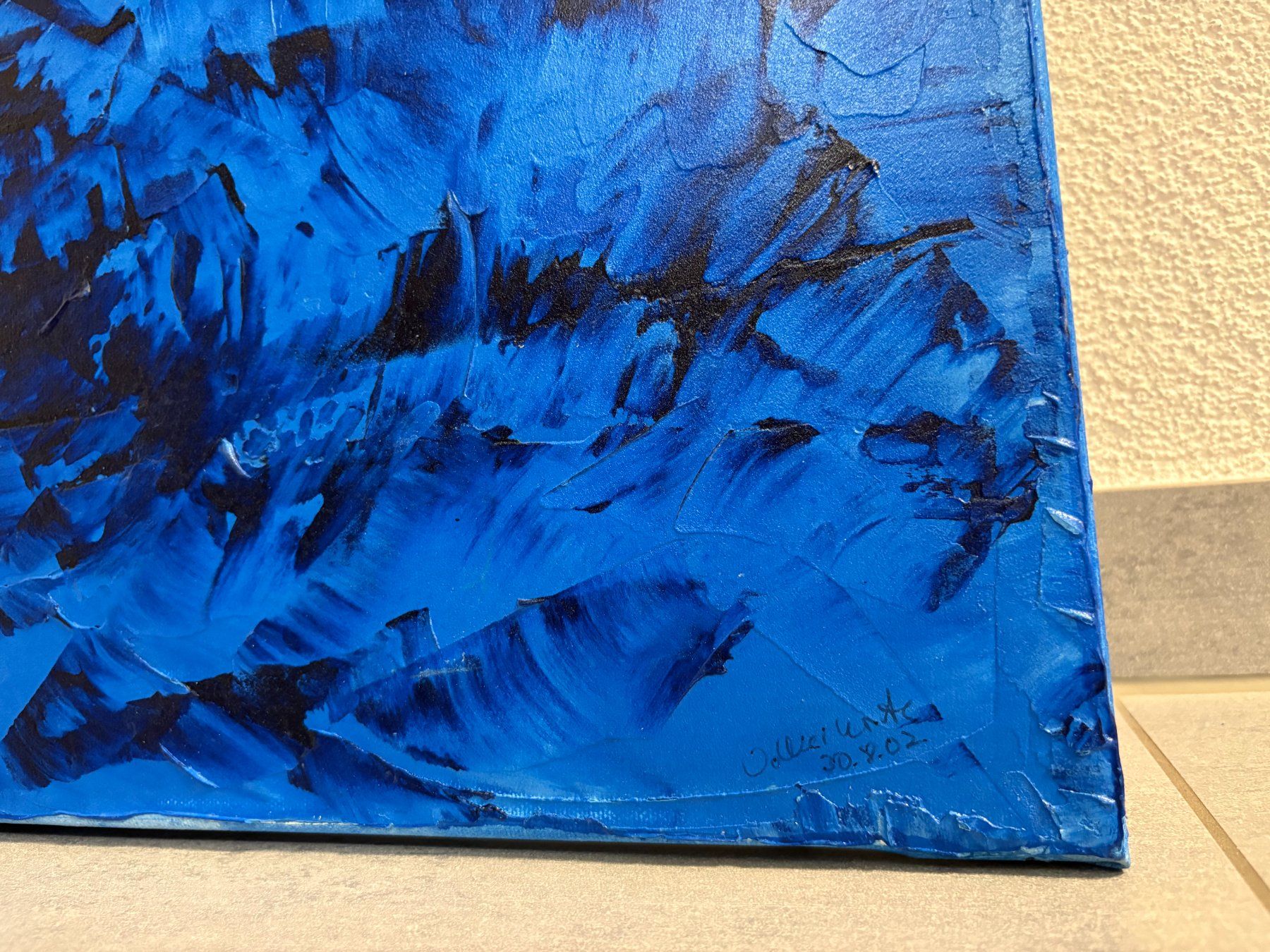 Dipinti: 100cm breitx 80cmhoch Acryl Gemälde blau – Usato da Ottenbach venduto da TimelessEmotions. 8
