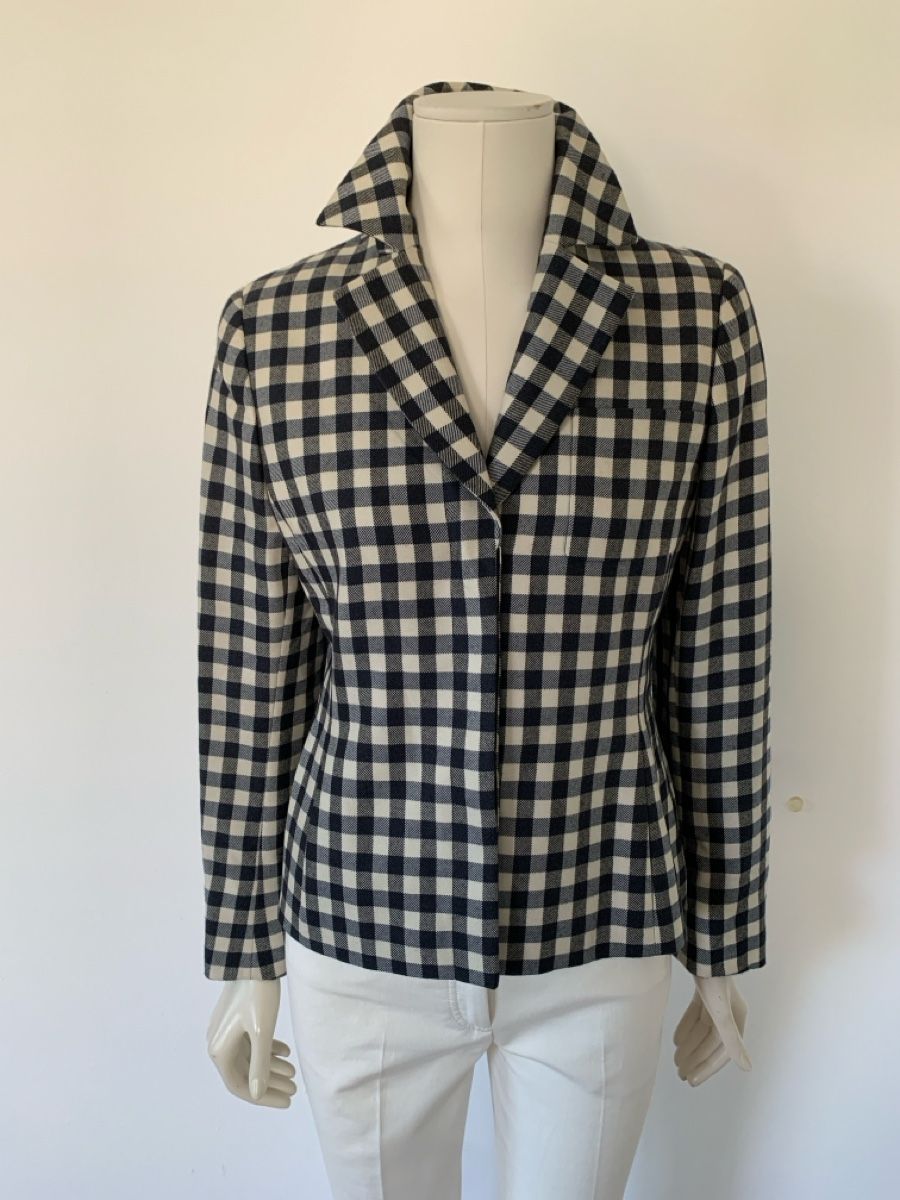 Akris Giacche: AKRIS: Exklusiver karierter Kaschmir-Blazer, 38 – Nuovo (secondo la descrizione) da Luzern venduto da designluzern