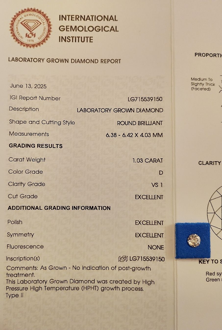 Pietre preziose: 1.03ct Diamond VS1 D 3EX (lab) éco-diamond – Nuovo e nell'imballaggio originale da Genève venduto da Monkey_Soldier 1