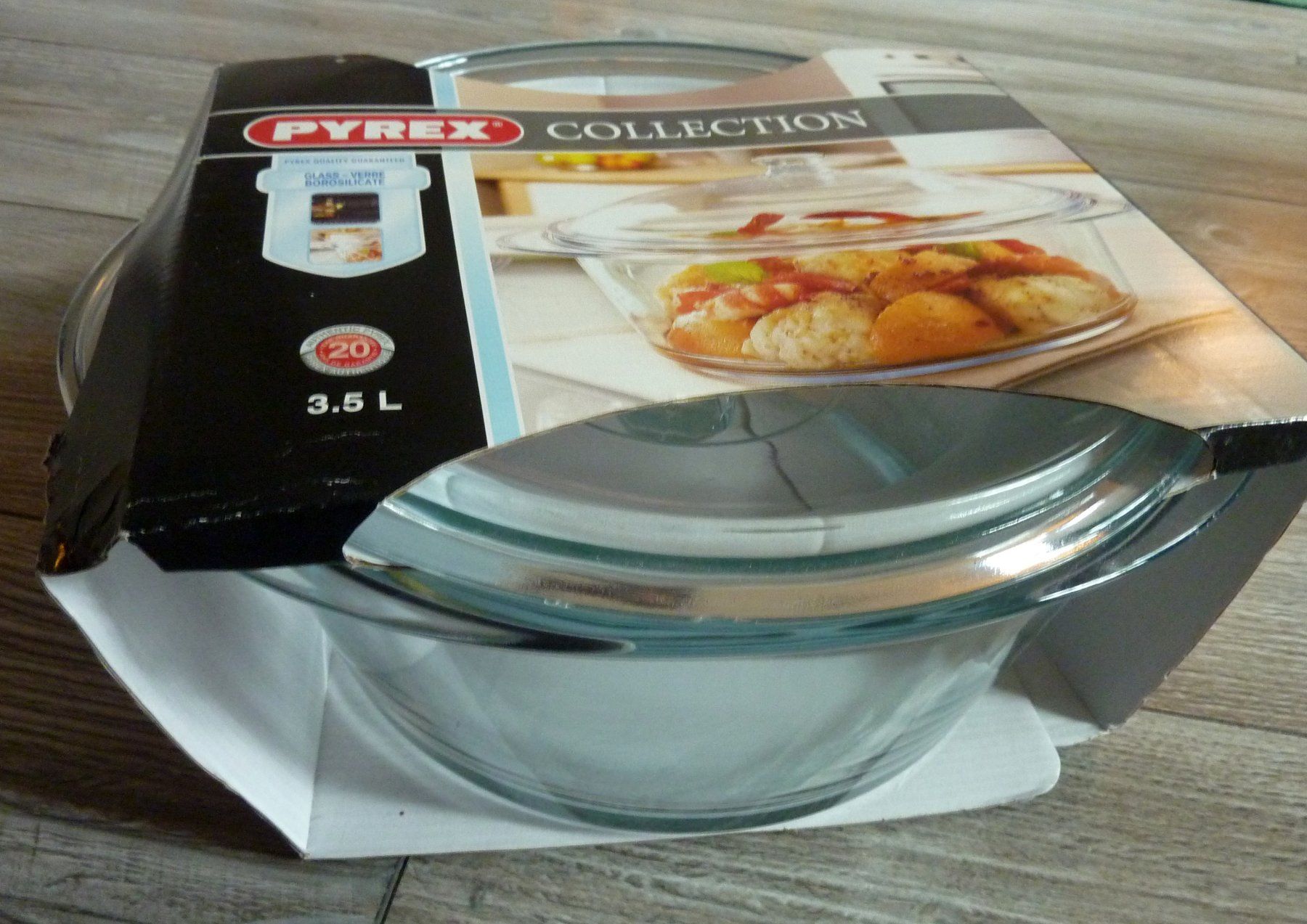 Pyrex Pentole: PYREX Cocotte ronde avec couvercle 3,5 l – Nuovo e nell'imballaggio originale da Bern venduto da Dedonegro 1