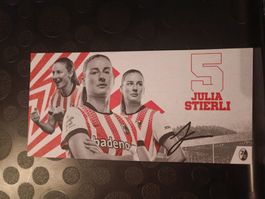 Julia Stierli - handsignierte Karte - ⚽🏆