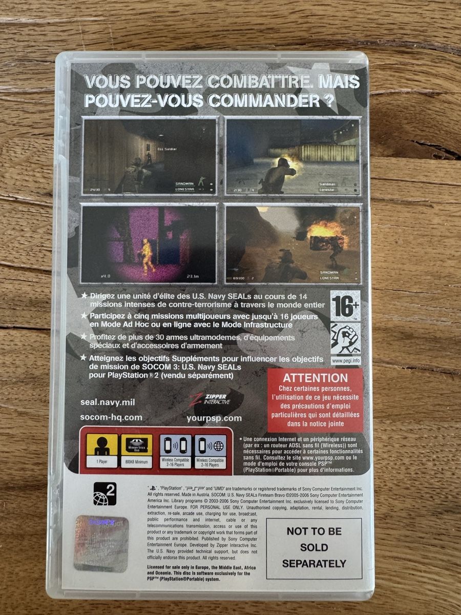 Giochi: SOCOM U.S. Navy Seals Fireteam Bravo - PSP – Usato da Aarau venduto da faXse 2