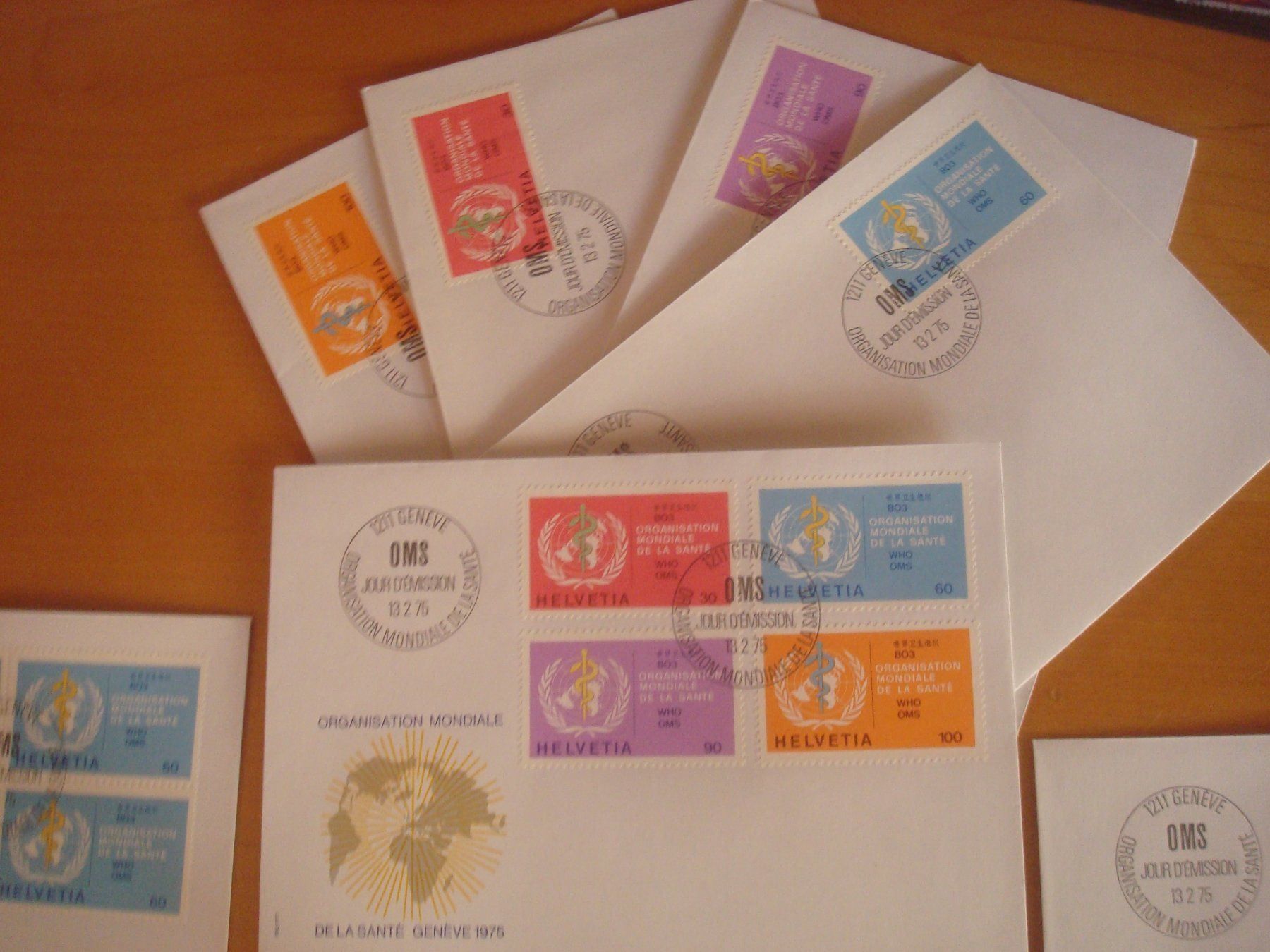 Tutti i francobolli: GA 1975 FDC  Serie 4er und einzeln – Usato da Gordola venduto da Polentaefung 1