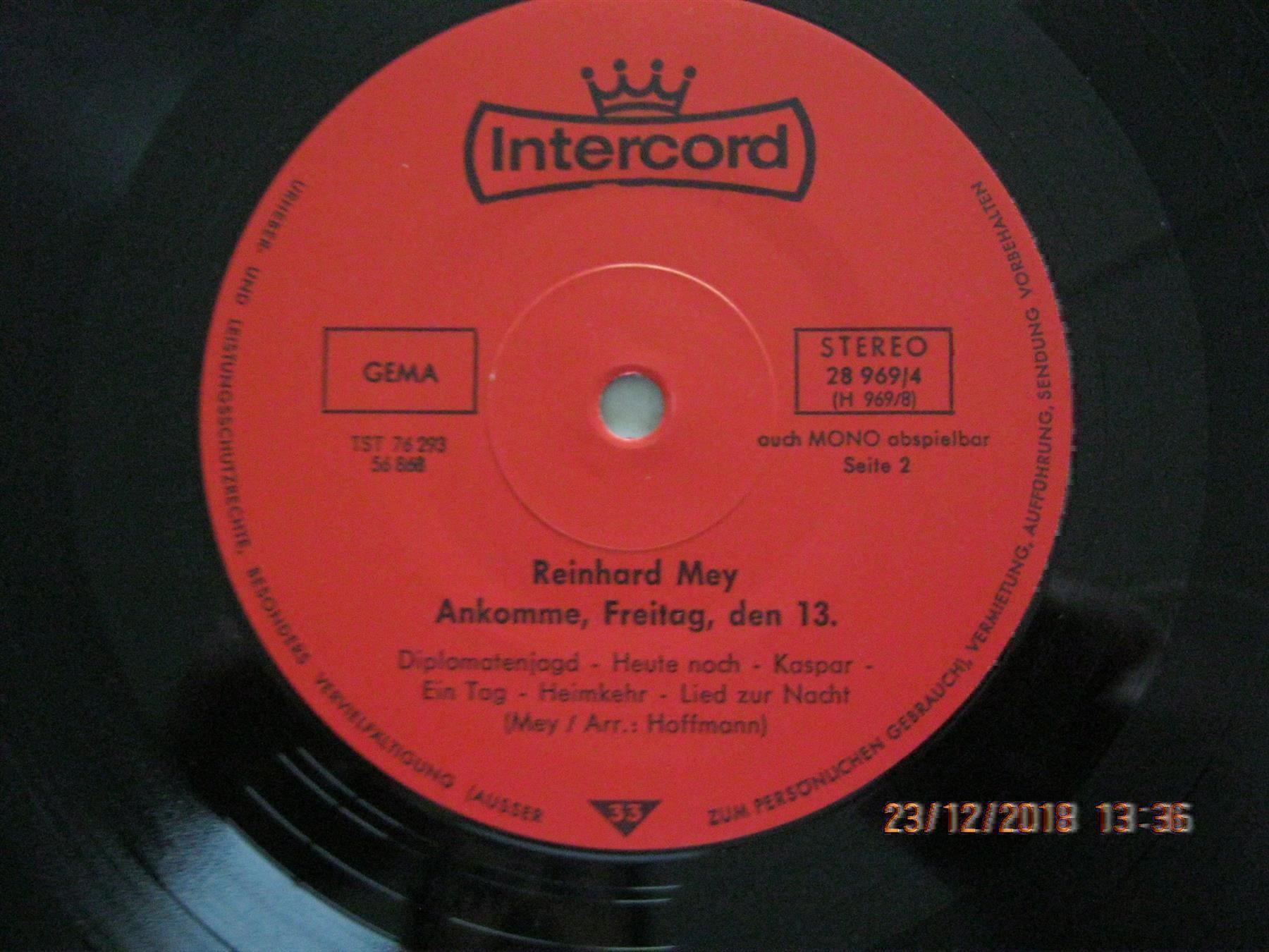 Dischi in vinile: Reinhard Mey Ankomme Freitag Den 13. Vinyl Schallplatte – Usato da Affoltern am Albis venduto da Andrezc 3