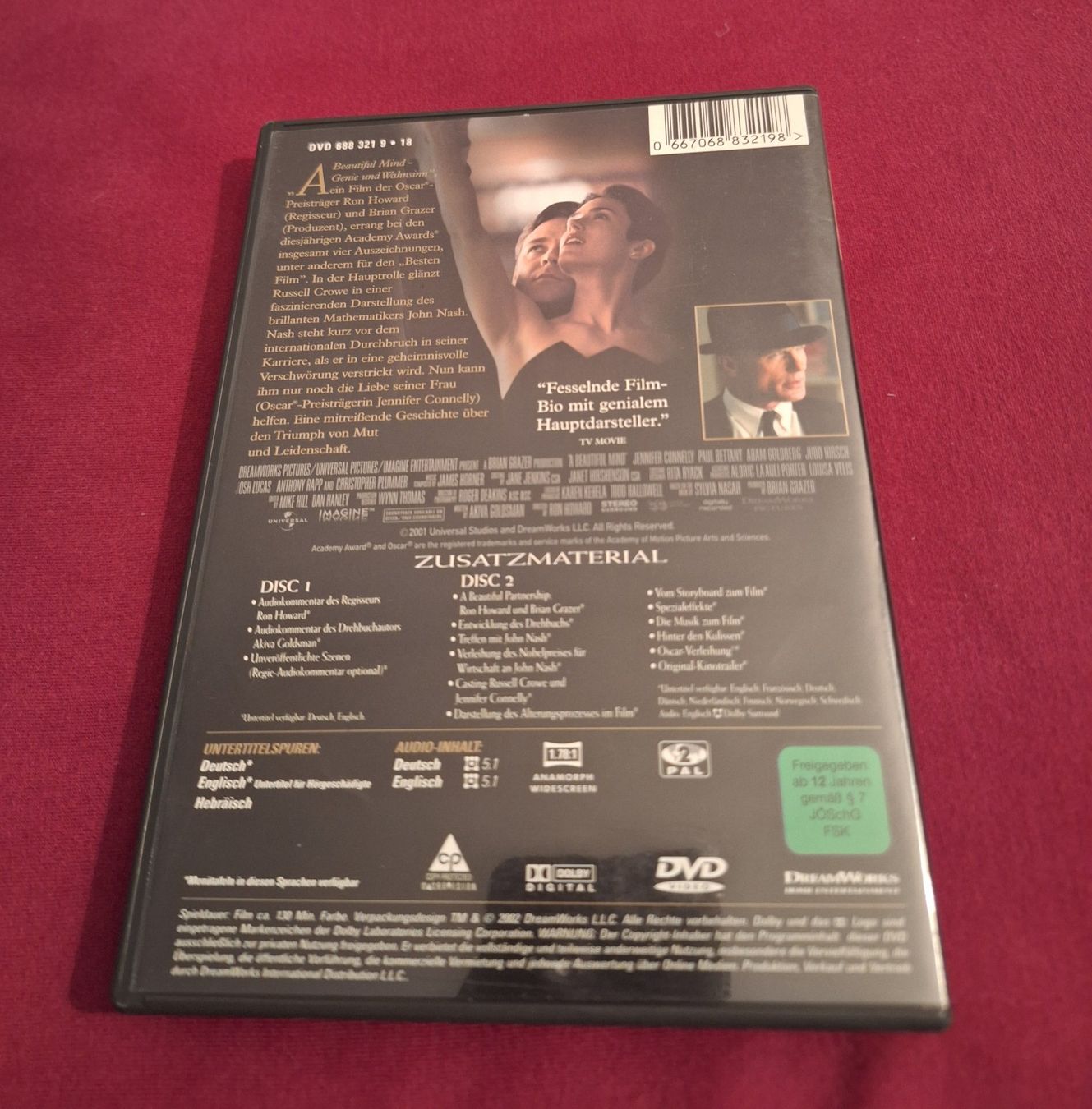 Tutti i DVDs: A Beautiful Mind DVD 2-Disc Set Oscar Edition 2001 – Usato da Hausen am Albis venduto da Wise1271 1