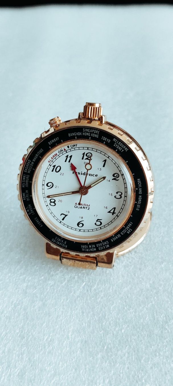 Sveglie: Alte Wehrle Residence Welt Uhr mit Wecker – Usato da Zürich venduto da sendbad 5