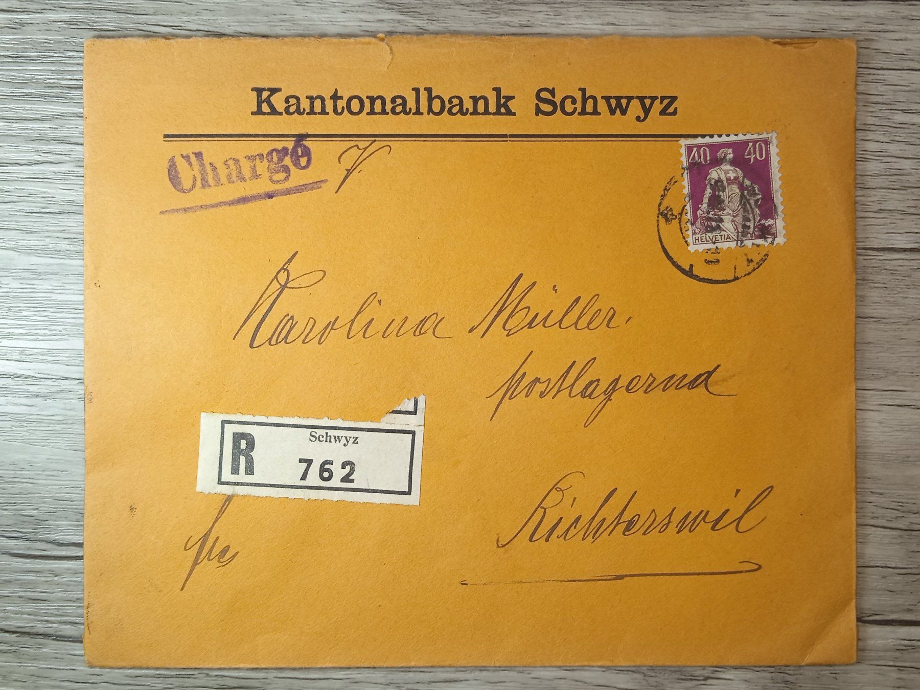 Tutti i francobolli: TR48 Enveloppe + Timbre Suisse 1928 – Usato da Cousset venduto da Patrick_Collections