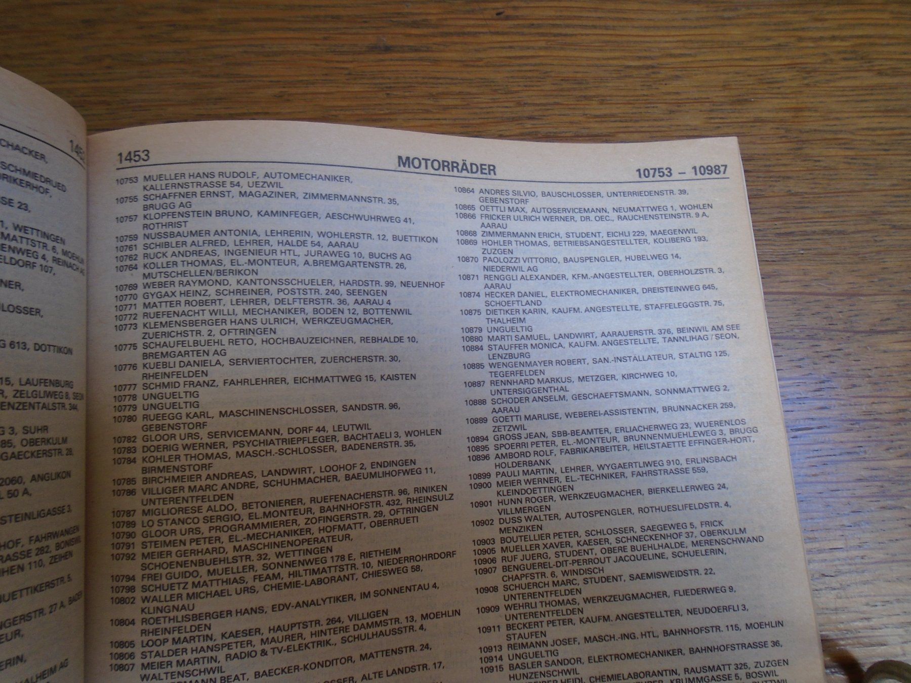 Libri: Autoindex 1986 Aargau – Usato da Niederlenz venduto da Cedros58 6