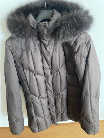 Fuchs Schmitt Daunenjacke dunkelbraun mit Echtfell an Kapuze