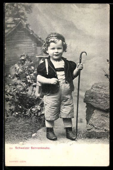 Cartes postales: AK Schweizer Sennerknabe in Tracht – D'occasion à Berlin par bartko-reher