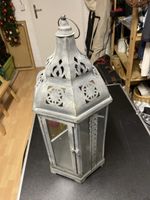 Laterne Metall marokkanisch verziert mit Glas einteilig 55