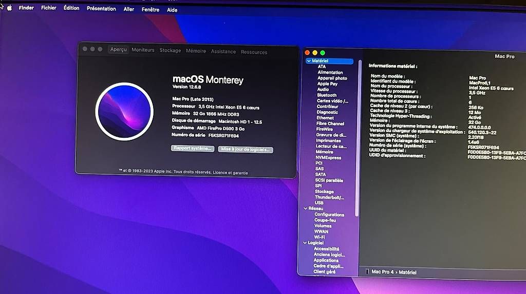 Apple PCs: Ordinateur MacPro fin 2013 – D'occasion à Puidoux par fourmi22 3