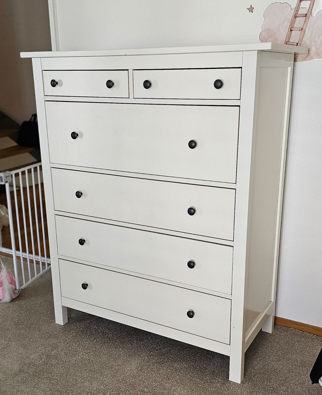 Ikea Cassettiere: Schöne, weisse "Hemnes" Kommode mit 6 Schubladen – Usato da Morgarten venduto da luca006