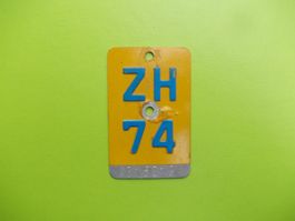 Velonummer / Mofanummer / Töfflinummer ZH 74