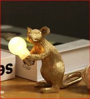 Maus LED-Nachtlicht goldfarbig