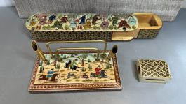 Schreibtischset Orientalische Handarbeit 3 teilig