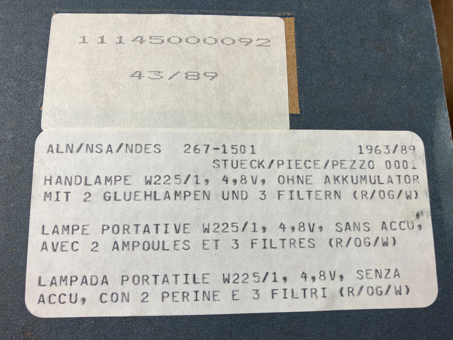 Schweizer Armee Lampade: 2 Stk. Handlampe Armee CEAG W225 OVP – Nuovo e nell'imballaggio originale da Fislisbach venduto da Promo 6