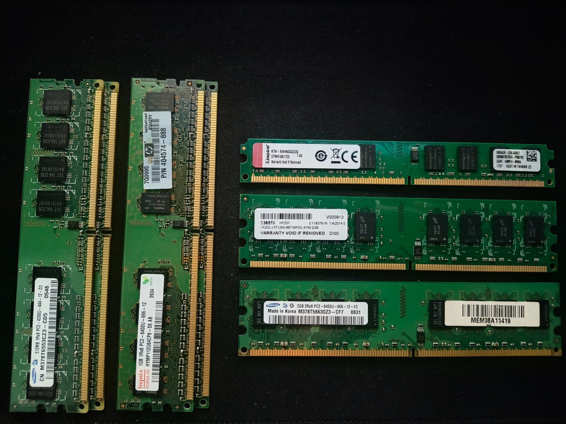 Memoria / RAM: 7x RAM DDR2 diverses marques – Usato da Seiry venduto da Zhe_AngryBm