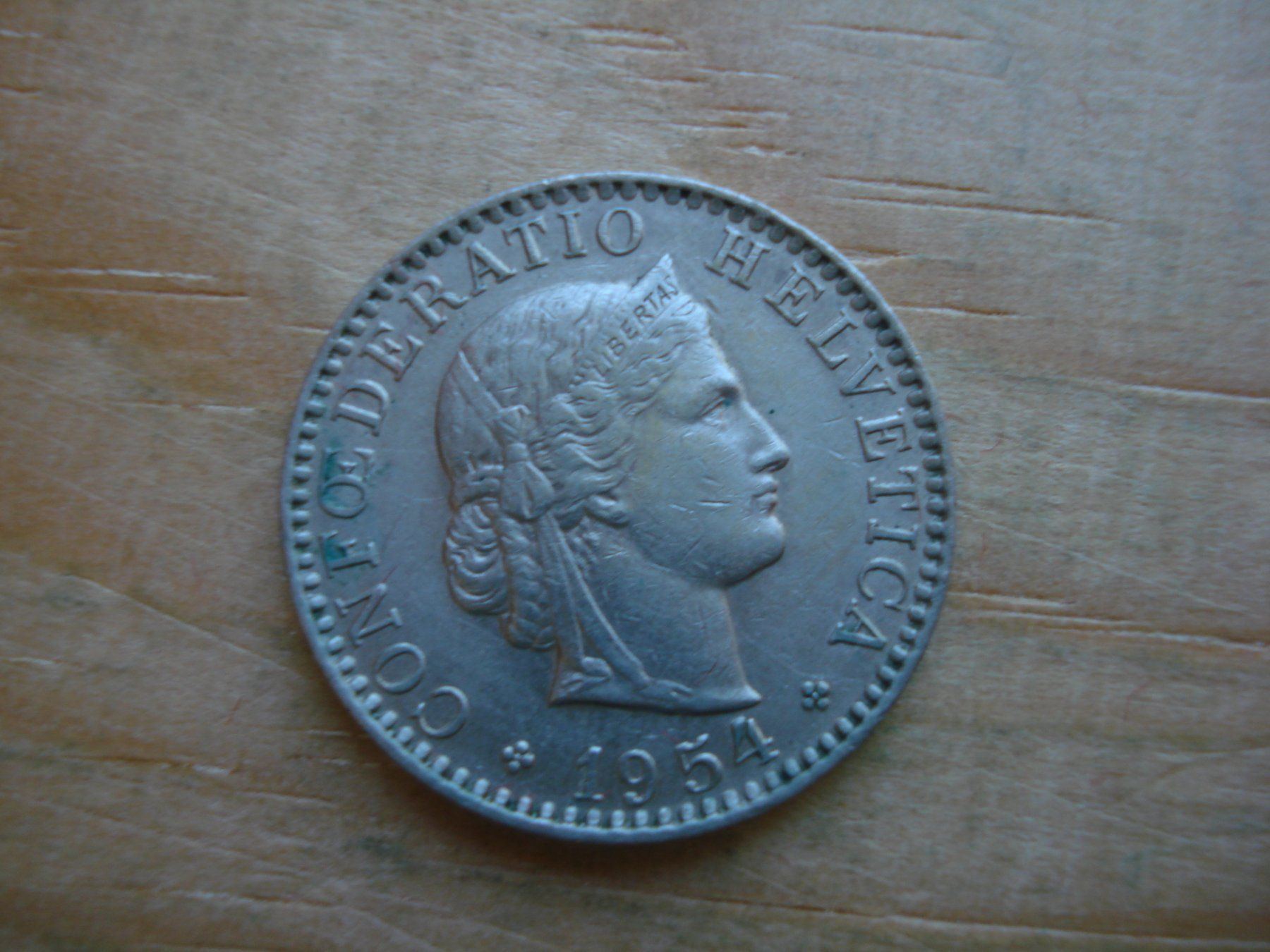 Tutti le monete: (S1) 20 Rappen 1954 – Usato da Erlach venduto da Net-Coins