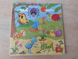 Puzzle enfant insectes bois état neuf