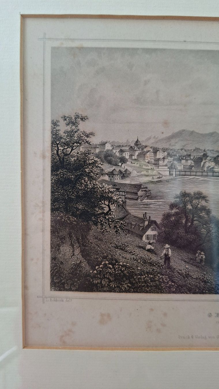 Incisioni: Stich von Genf gerahmt – Usato da Opfikon venduto da Diversamente 1