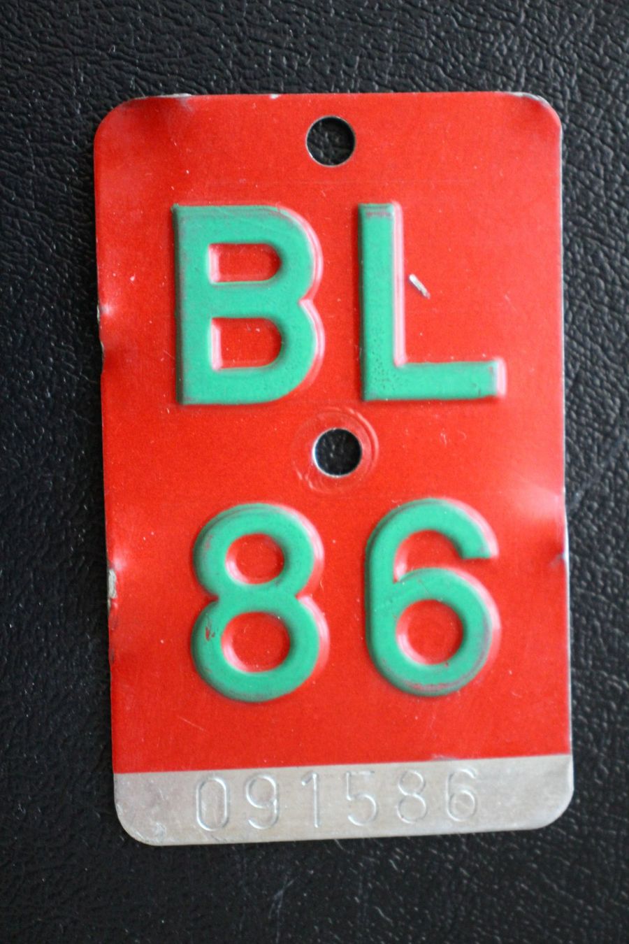 Insegne: Velonummer / Fahrradnummer BL 86 – Usato da Wiedlisbach venduto da han_n6ff