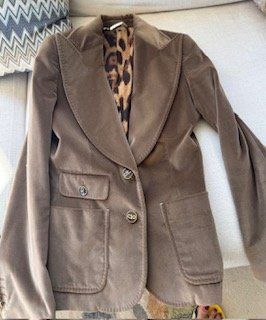 Veste blazer marron velours Dolce Gabbana