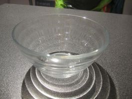 Glas - Schale Streifenmuster