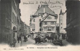 St. Gallen SG Neugasse und Hinterlauben belebt