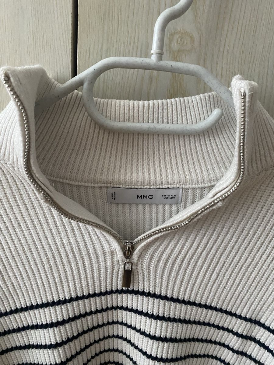 Mango Maglioni & Felpe: Pullover Mango gestreift mit Reissverschluss Kragen  – Nuovo (secondo la descrizione) da Fislisbach venduto da alrohnboo 1