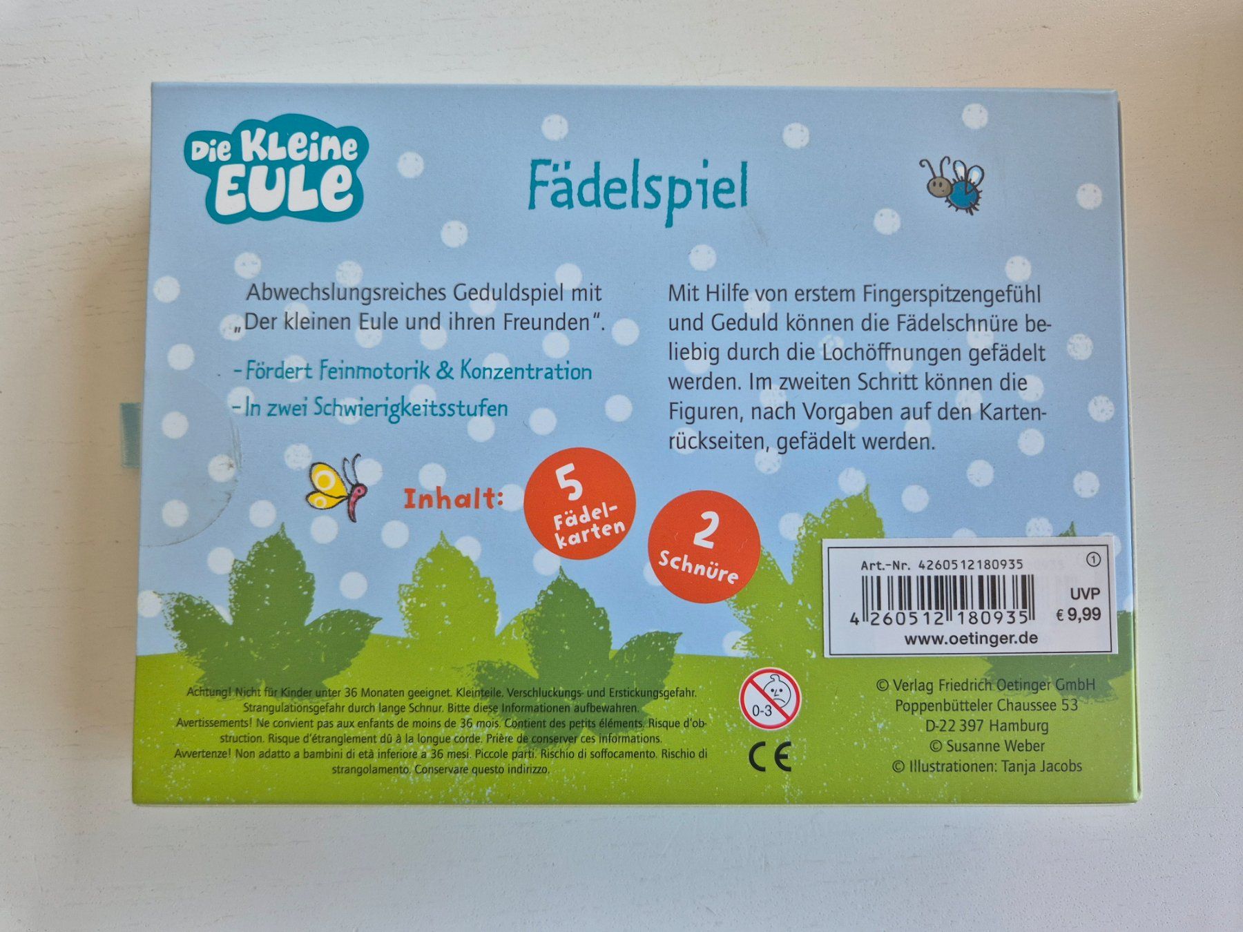 Spiele: Die kleine Eule Fädelspiel – Neu und originalverpackt aus Aarburg von i_c6r8 1