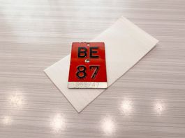 BE 87 Veloschild / Töfflischild / Mofaschild