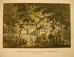 WEISSBAD, BAUERNHAUS, AQUATINTA