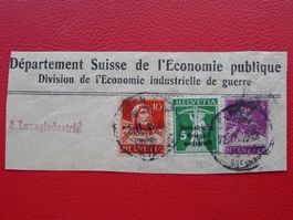 1918: Ind.Kriegswirtschaft: Nr.4+10, Briefstk, Kat: 200.-