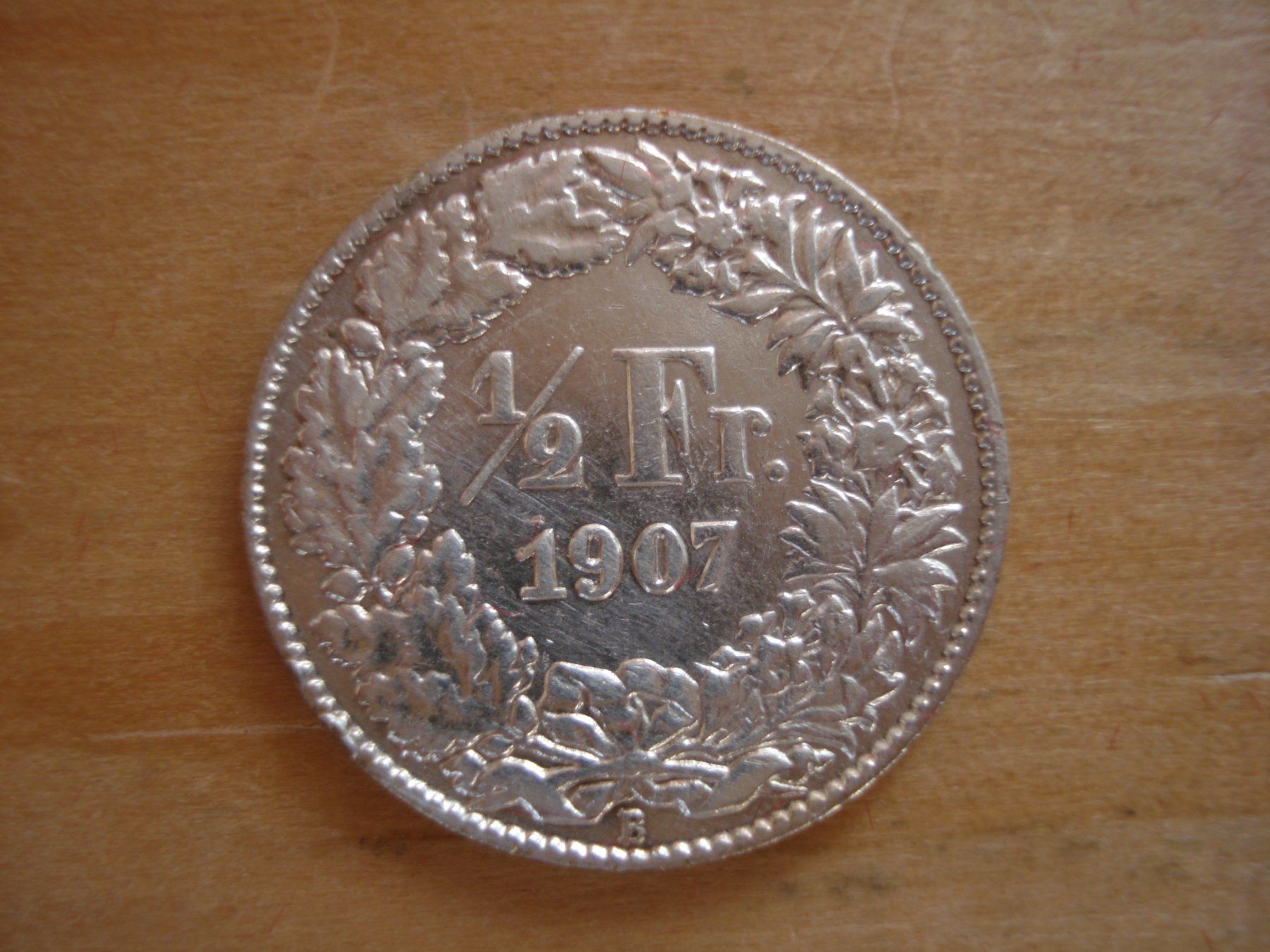 Alle Münzen: (C1) 1/2 Franken 1907 VZ+ – Gebraucht aus Erlach von Net-Coins