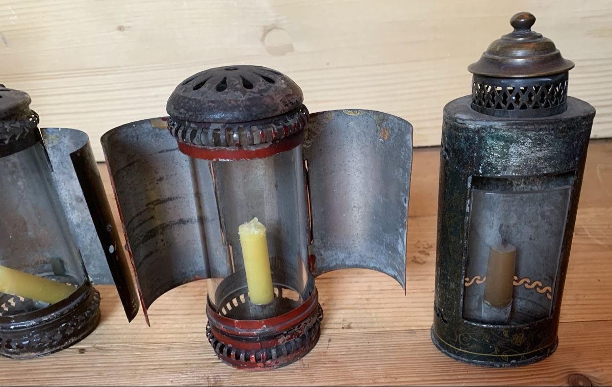 Lampade: Lot Kerzenlaternen und Petrollampen – Usato da Goldingen venduto da Bergler012 1