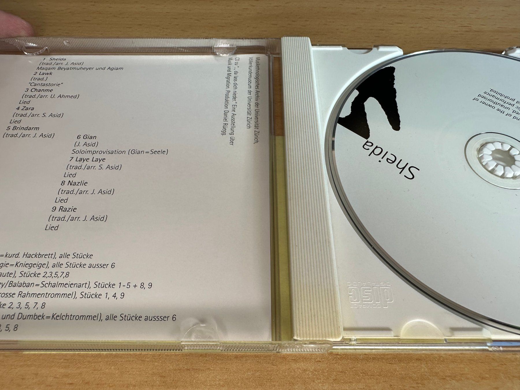 CD: Asid Ensemble - Sheida (Sehnsucht) – Usato da Rikon im Tösstal venduto da Alpenmutz 2