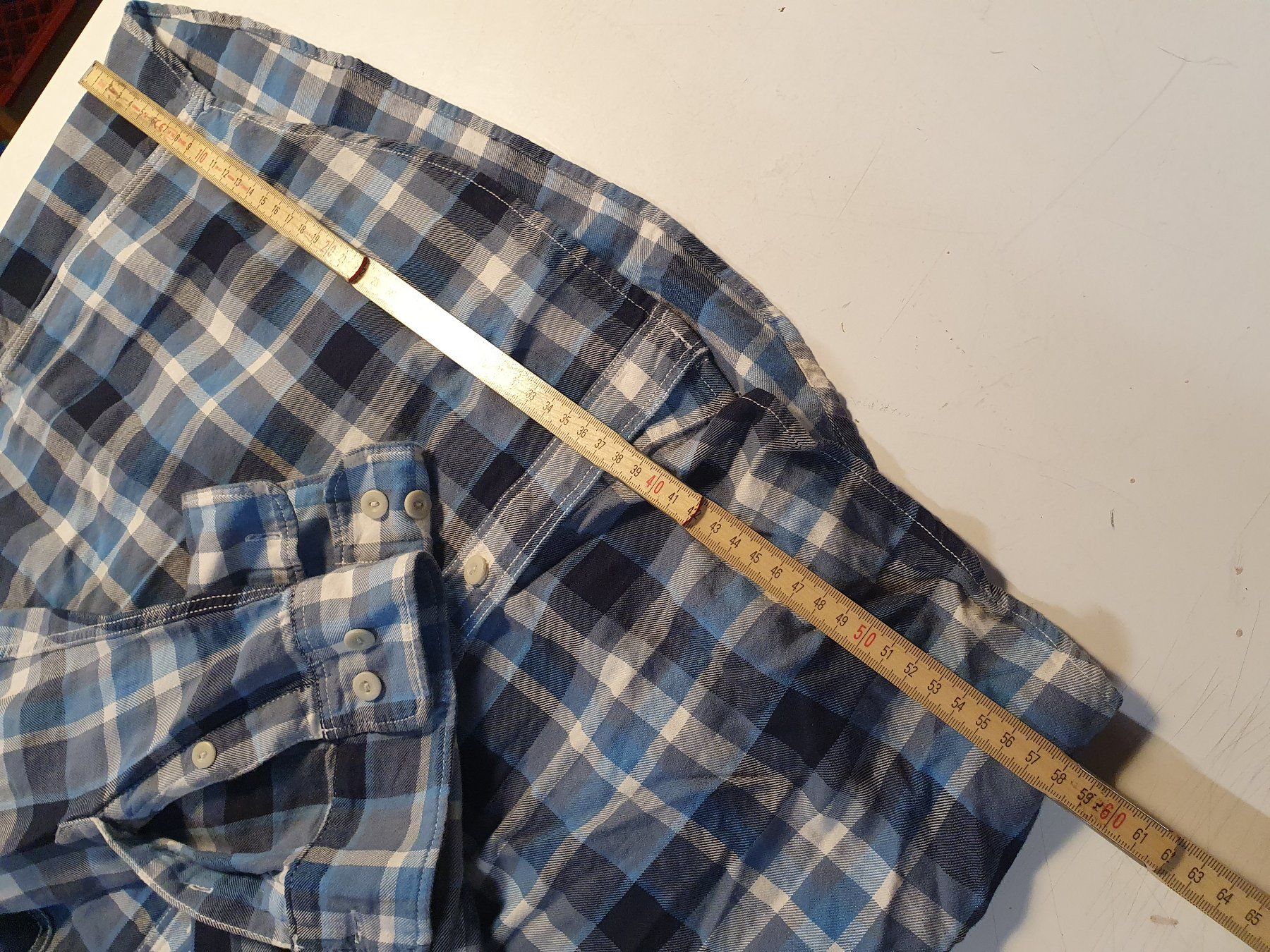 Camicie: Herrenhemd Divided blau karriert grösse XL – Usato da Zürich venduto da loosebone 3