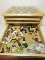Vintage MULTI-SPIEL-BOX UND -TEILE AUS HOLZ
