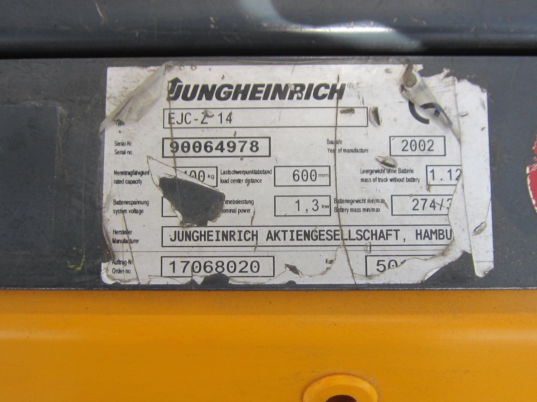 Jungheinrich Chariots à fourches & chariots élévateur: Deichsel-Stapler, Triplex, Initial-,Vollfreihub,1.4to, 4.70m – D'occasion à Hämikon par Hochstapler99 7