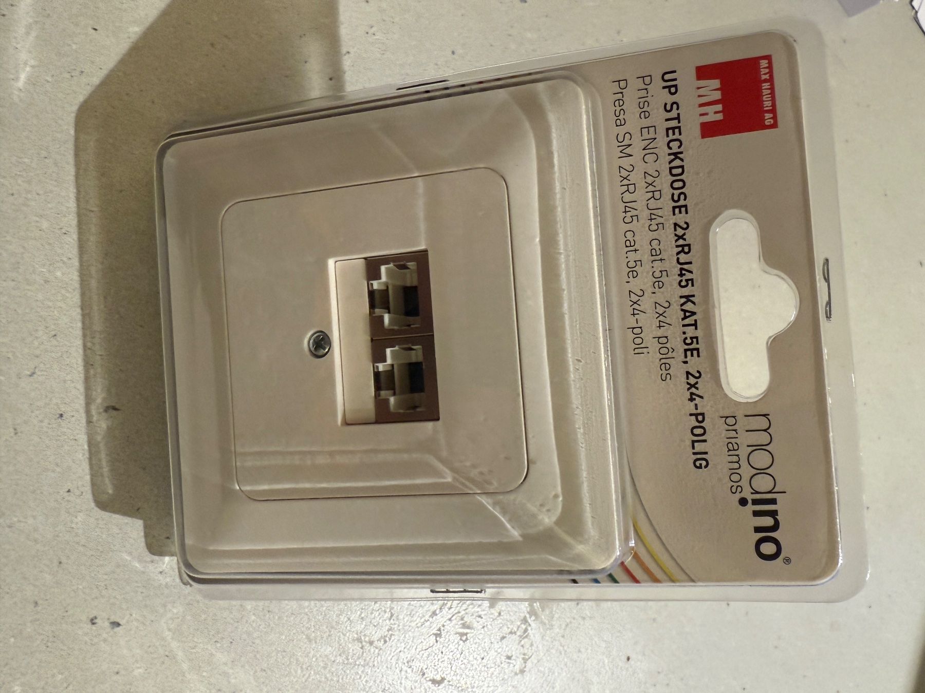 Spine: Netzwerkdose 2x RJ45 Modino Max Hauri – Nuovo e nell'imballaggio originale da Ebmatingen venduto da hedi