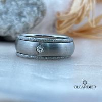 Ring-Set aus 3 Ringen – Edelstahl –Grösse 56