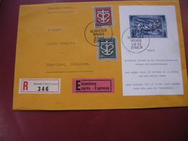 3.III.45.BLOCK SPENDE R - BRIEF NACH ENGELBURG, ST. GALLLEN