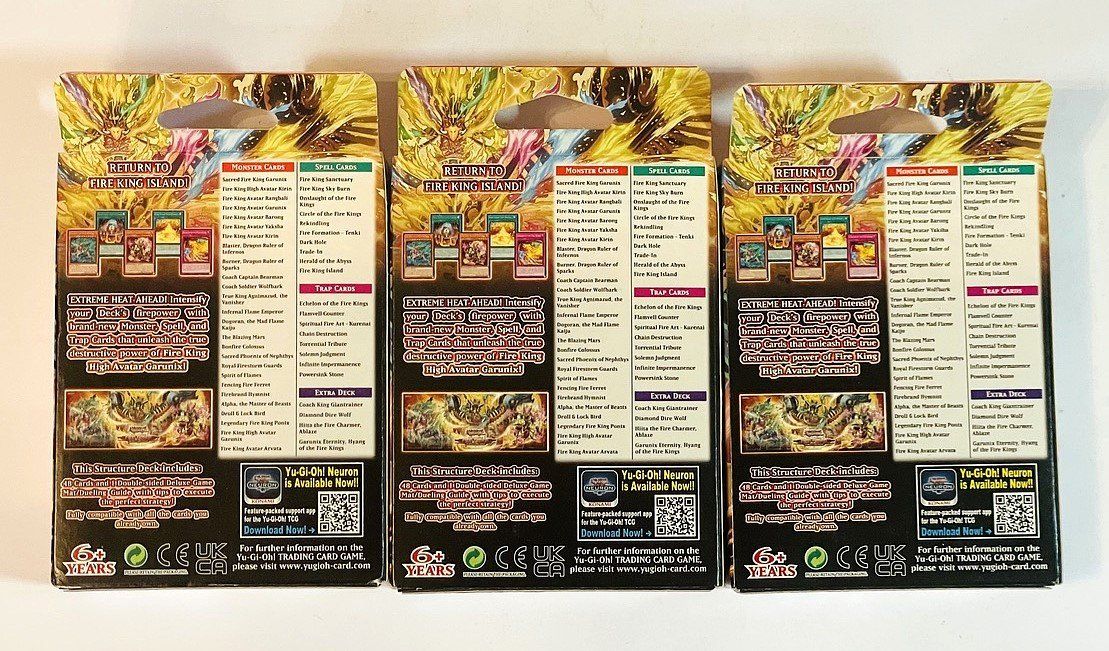 Yugioh Carte collezionabili: Yu-Gi-Oh Structure Deck Fire Kings 3er Set OVP – Nuovo e nell'imballaggio originale da Duggingen venduto da nad_6yzh 1